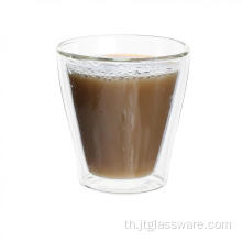 แก้วและถ้วยกาแฟ Borosilicate สองชั้นสำหรับกาแฟ